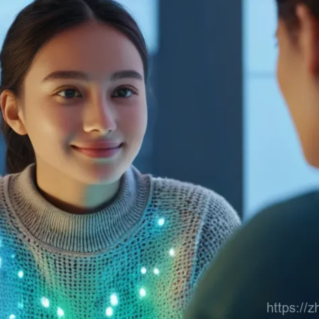 미미와 주변 캐릭터 상호작용 - **Prompt:** A close-up, highly detailed shot of a young adult female (mid-20s, casual modern clothin...