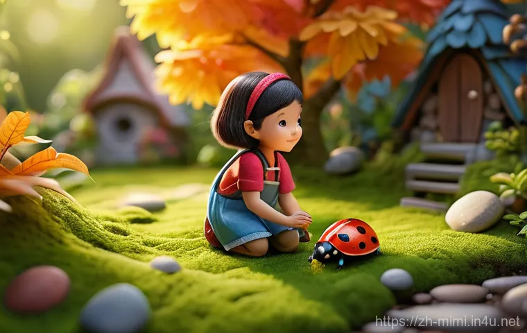 미미 캐릭터의 교육적 요소 - **Prompt 1: Mi Mi's Nature Discovery and Creative Crafting**
    A bright and whimsical illustration...