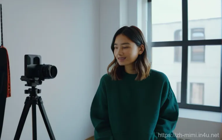 미미와 소셜 미디어 트렌드 - **Prompt: A vibrant and diverse group of young adults, dressed in casual, modern attire, are gathere...