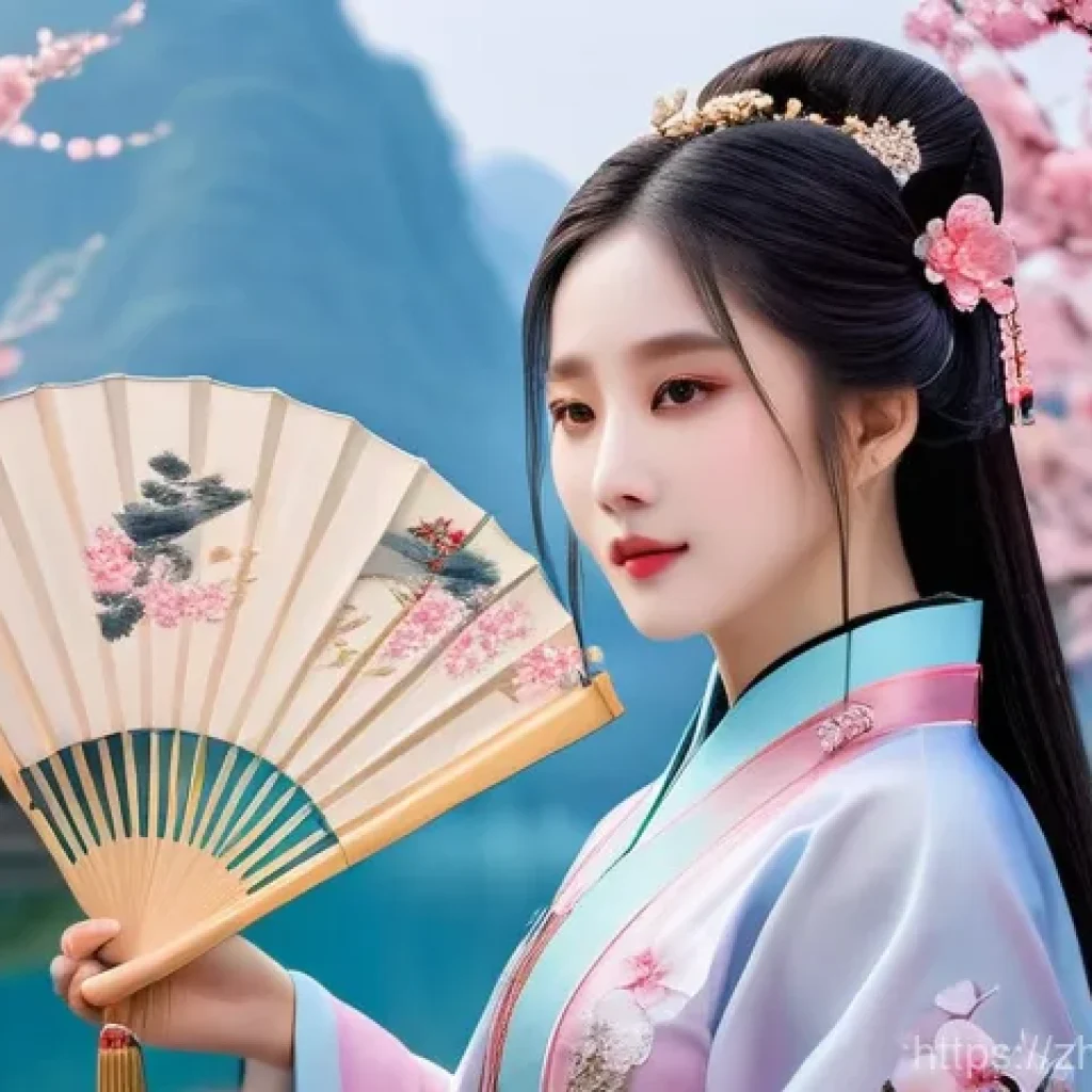 미미와 유튜브 크리에이터 협업 - **Guofeng Elegance and Serenity:** "Mimi, a stunning virtual idol, is depicted with long, flowing da...