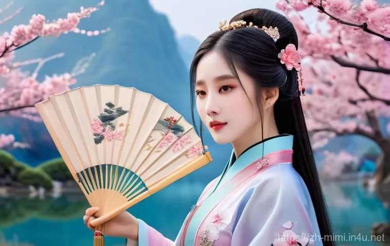 미미와 유튜브 크리에이터 협업 - **Guofeng Elegance and Serenity:** "Mimi, a stunning virtual idol, is depicted with long, flowing da...