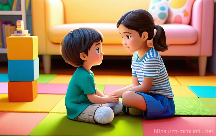 미미 캐릭터와 어린이 심리학 - **Prompt:** A heartwarming and tender animated scene featuring Mimi, a cute child character (wearing...